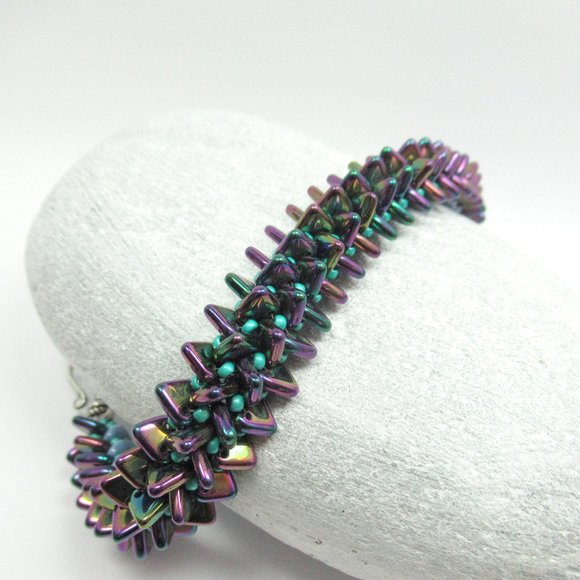 Handwoven Spiky texture bracelet - Picture 1 of 14